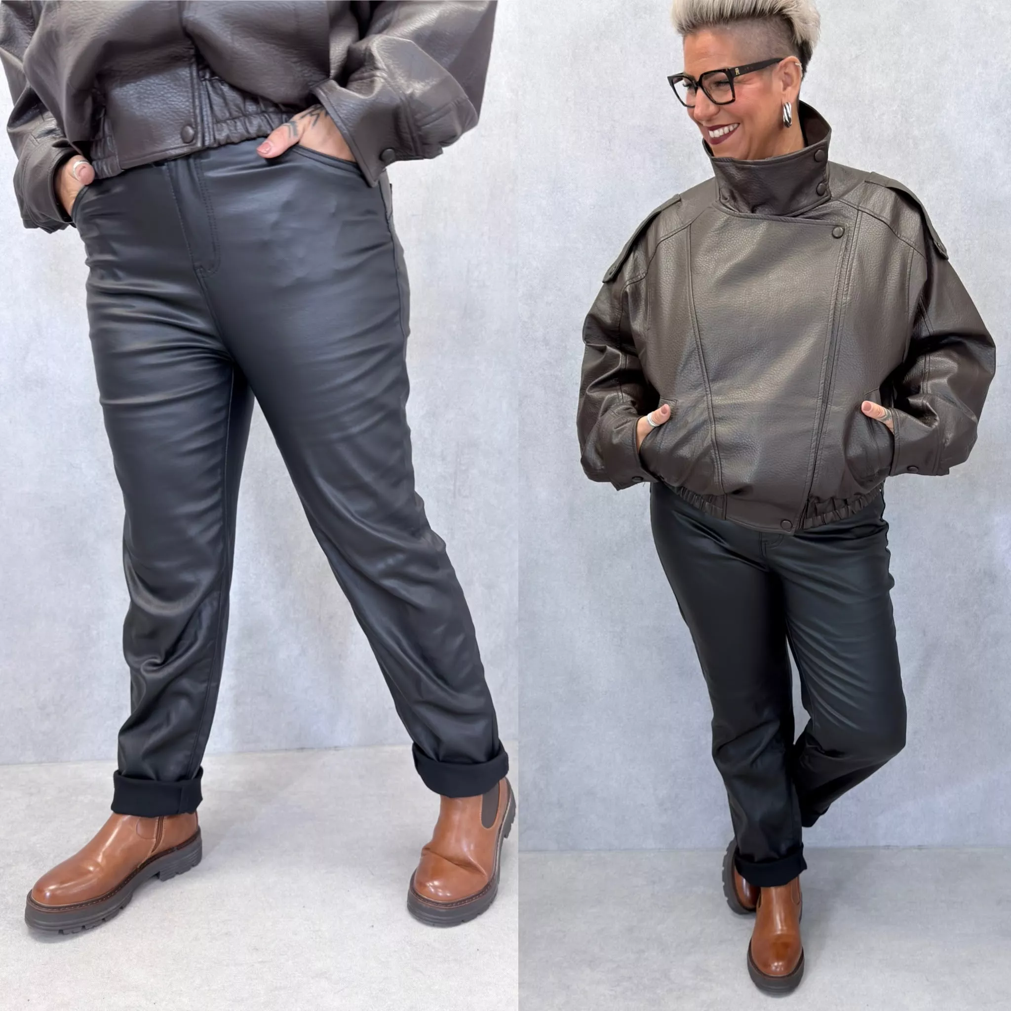 PANTALON SIMILI DANY - KAROSTAR - GRANDE TAILLE 44-48