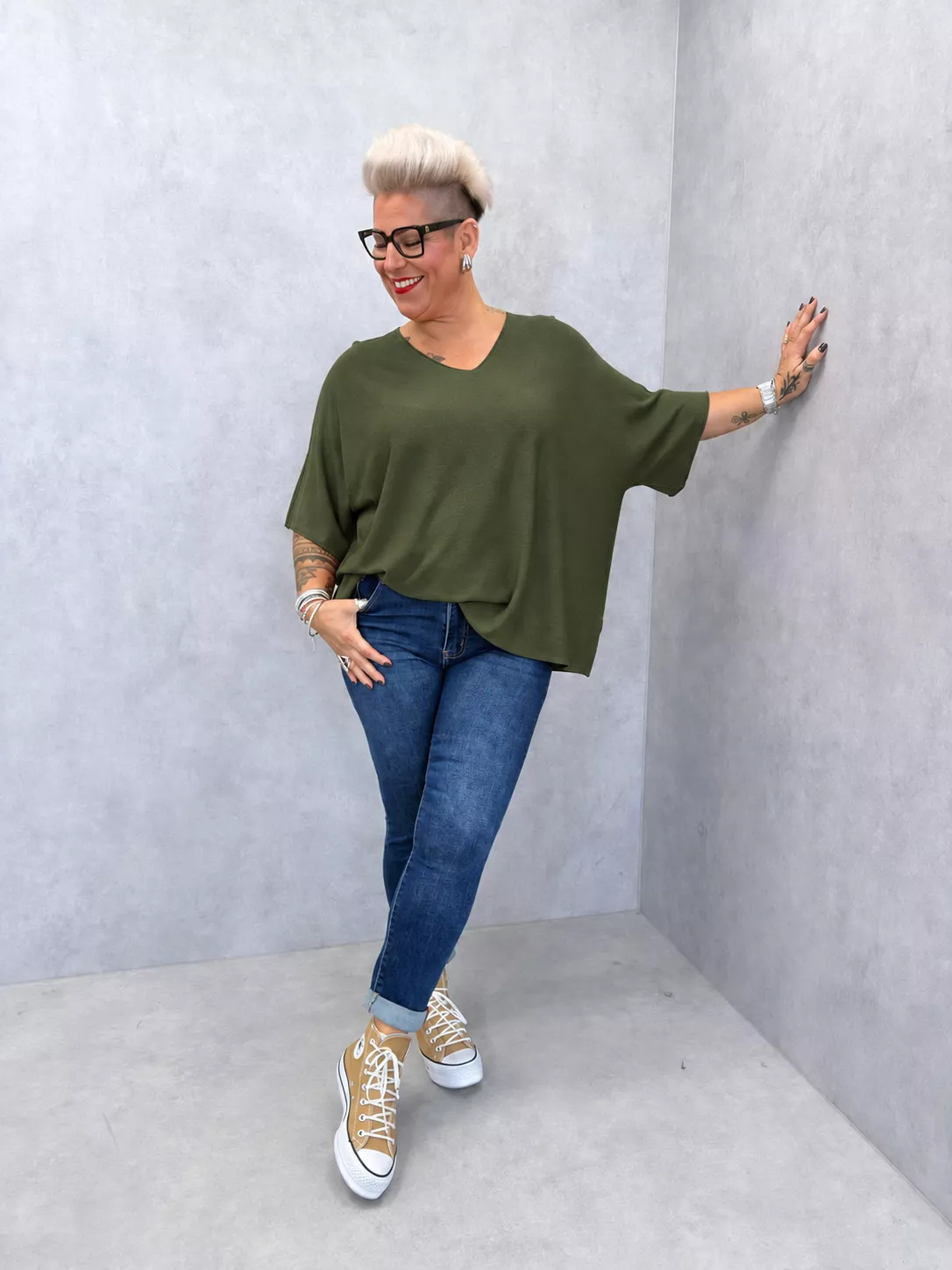 T-SHIRT ISA EN TRICOT FIN - C MÉLODIE - GRANDE TAILLE 46-50
