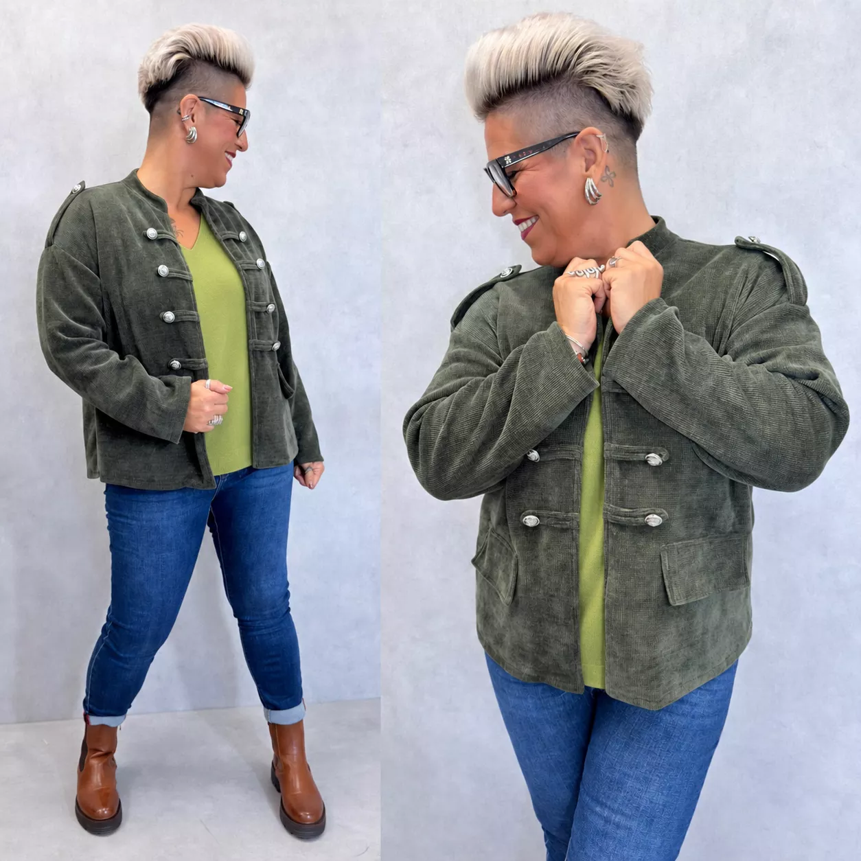 26228 Veste Officier velours