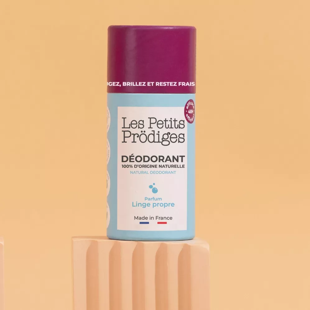 DÉODORANT SOLIDE 48 H – LINGE PROPRE – 40 G – LES PETITS PRÖDIGES