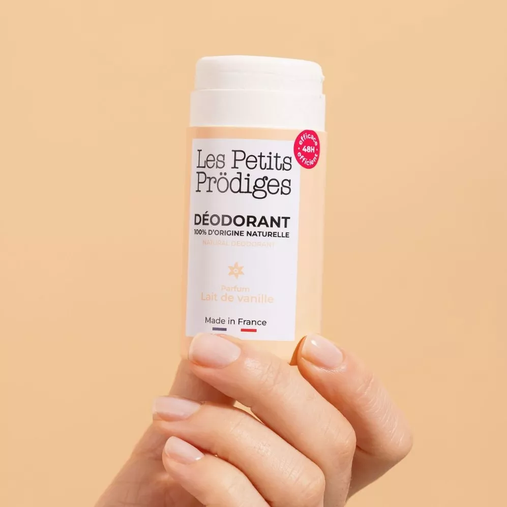 DÉODORANT SOLIDE 48 H – LAIT DE VANILLE – 40 G – LES PETITS PRÖDIGES