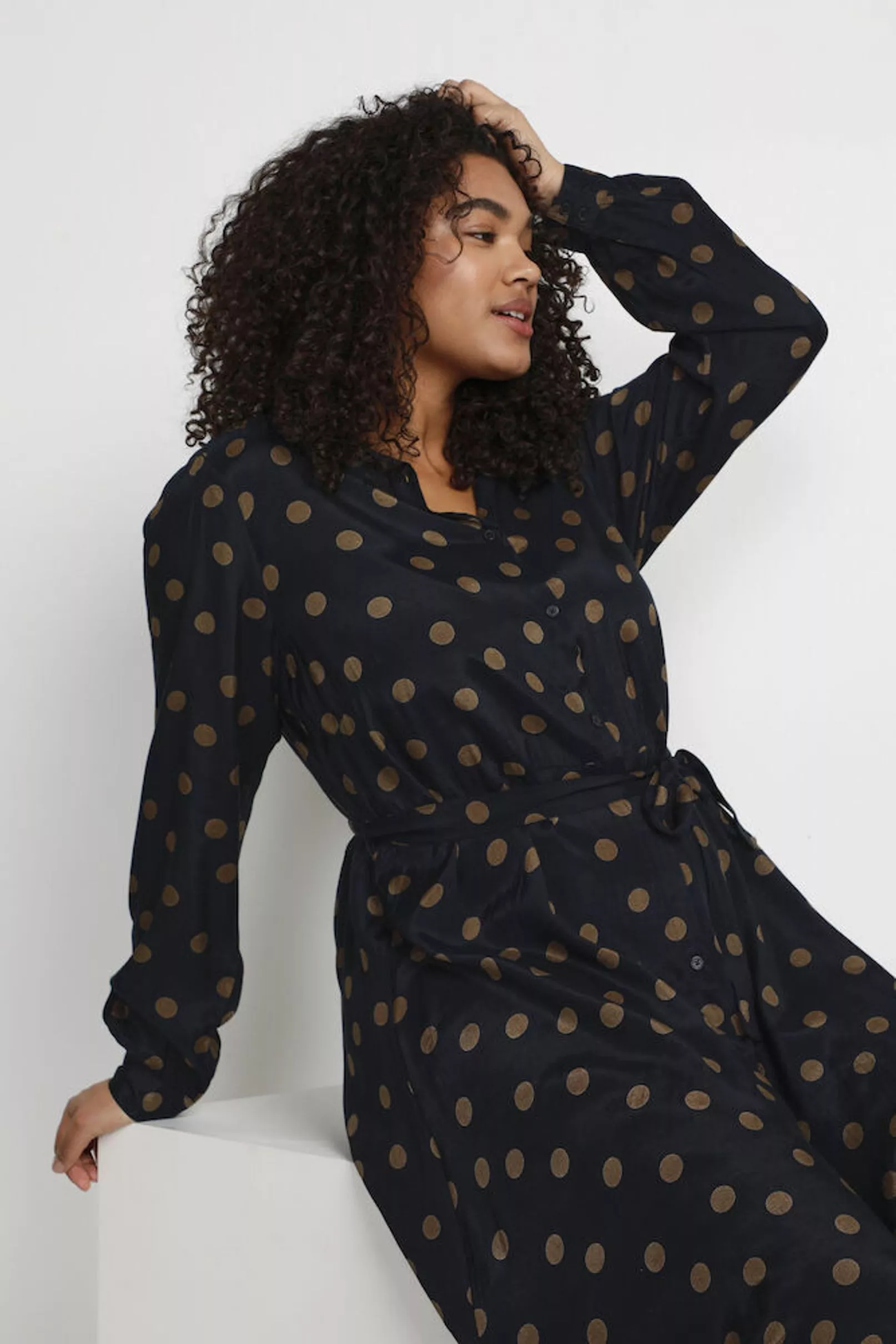 ROBE CHEMISE OLIVIA - KAFFE CURVE - GRANDE TAILLE 44-54