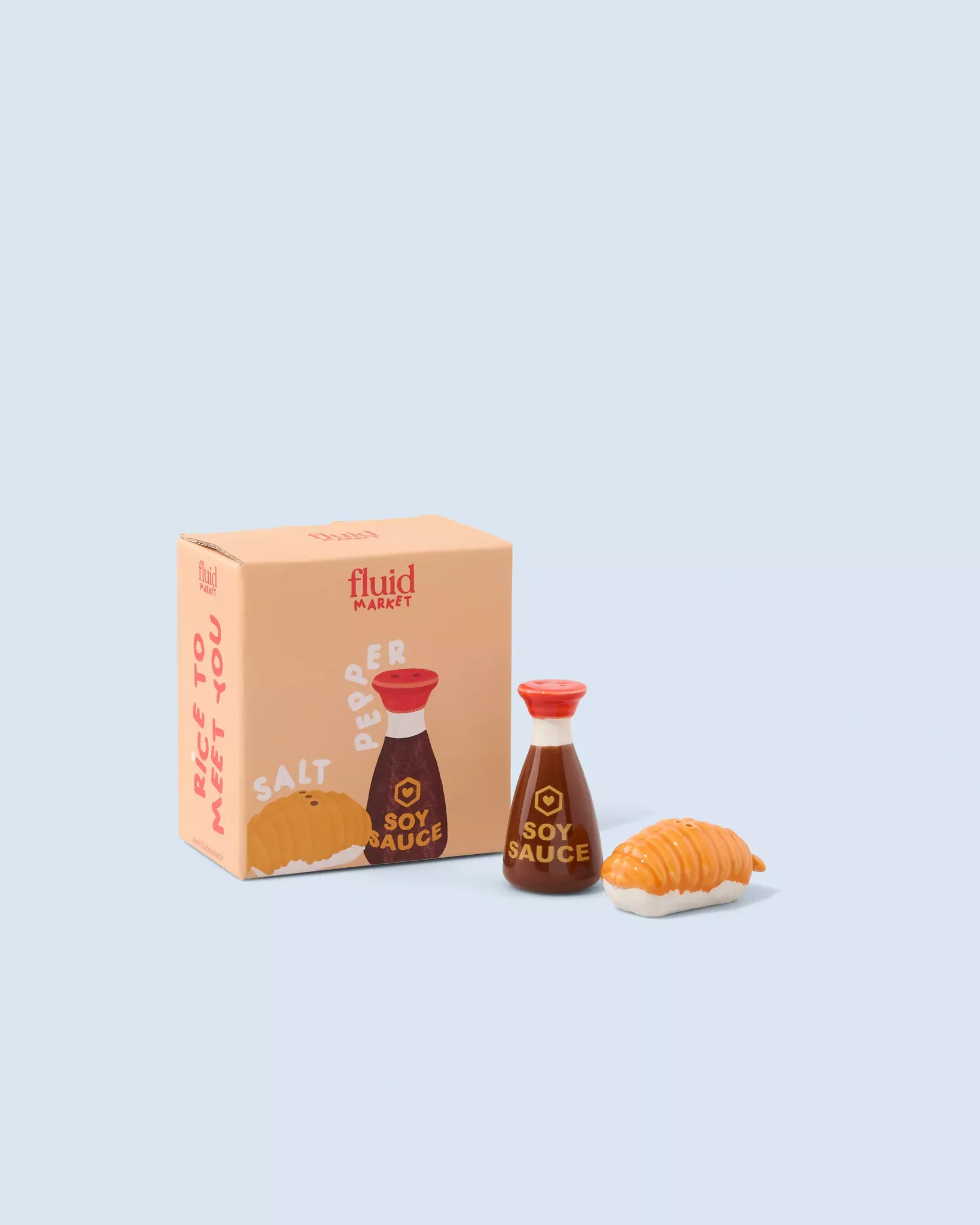 SALIÈRE ET POIVRIÈRE SUSHI SOY EN CÉRAMIQUE – FLUID MARKET