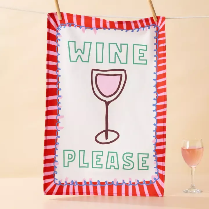 GESCHIRRTUCH AUS BAUMWOLLE – WINE PLEASE – MADDISON BALL CREATIVE