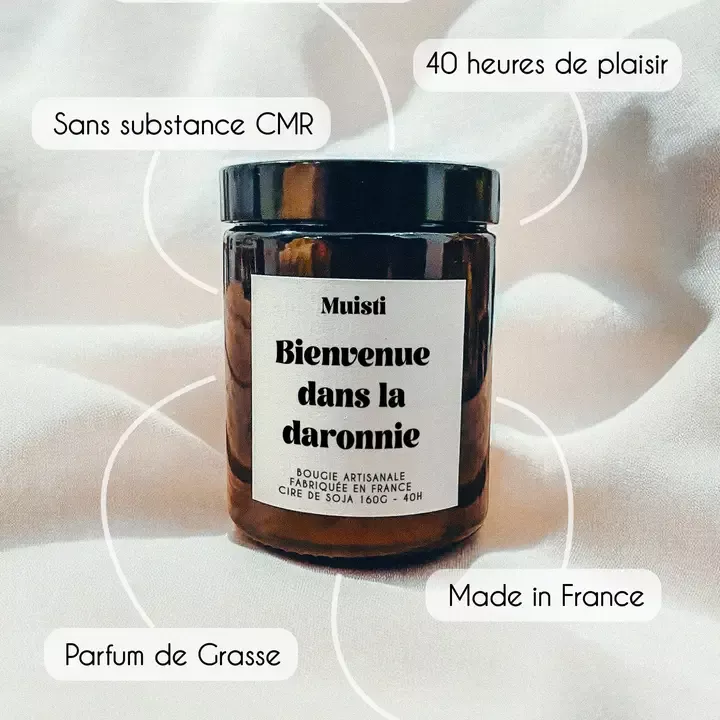 DUFTKERZE – BIENVENUE DANS LA DARONIE – ORANGENBLÜTE – 160 G – MUISTI