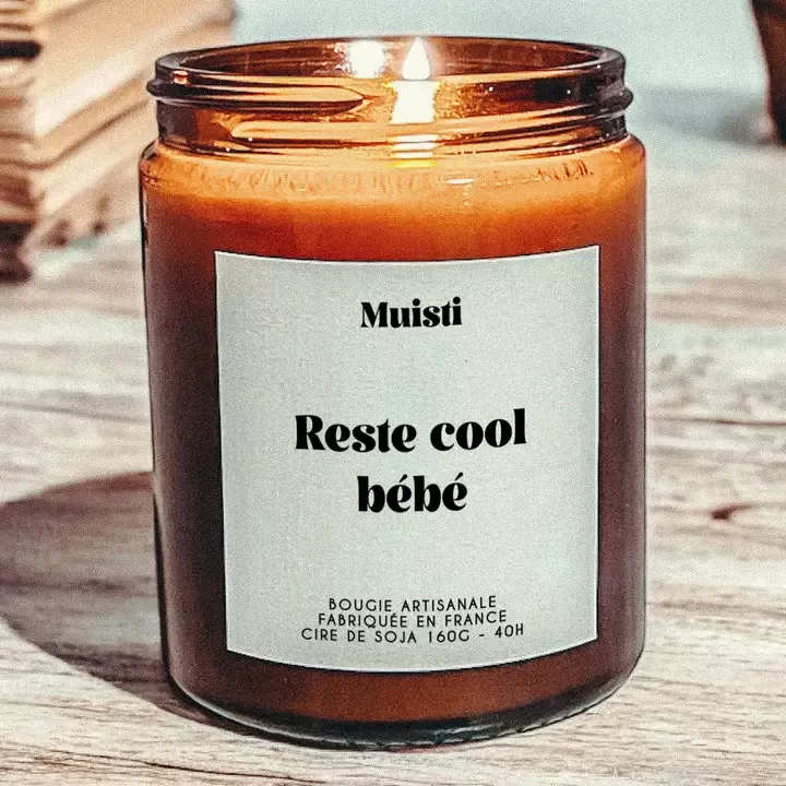 DUFTKERZE – RESTE COOL BÉBÉ – WEISSER MOSCHUS – 160 G – MUISTI