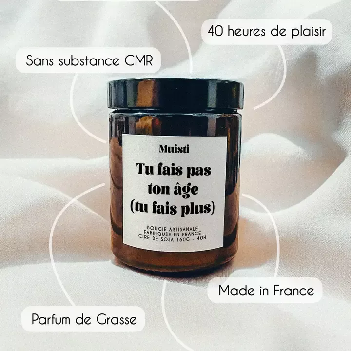 DUFTKERZE – TU FAIS PAS TON ÂGE – ORANGENBLÜTE – 160 G – MUISTI