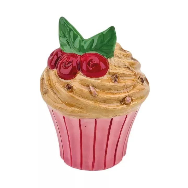 KERZENHALTER AUS STEINGUT – CUPCAKE ROSA – OPJET PARIS
