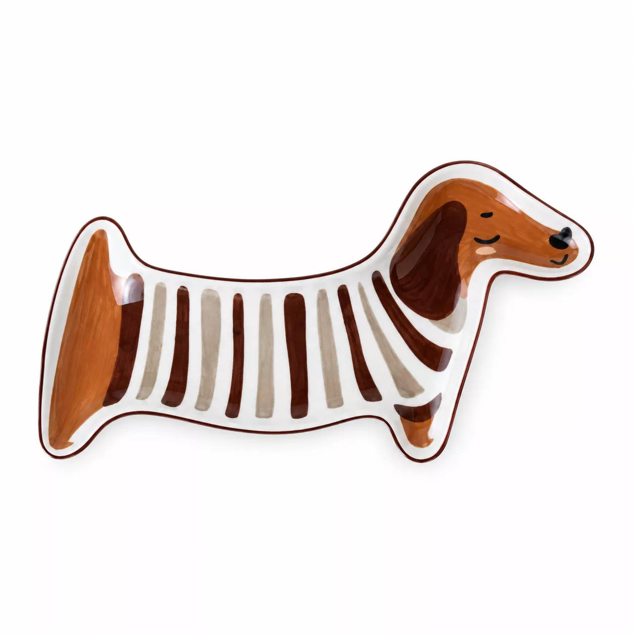 PORZELLANSCHALE – HUND MIT STREIFEN – OPJET PARIS