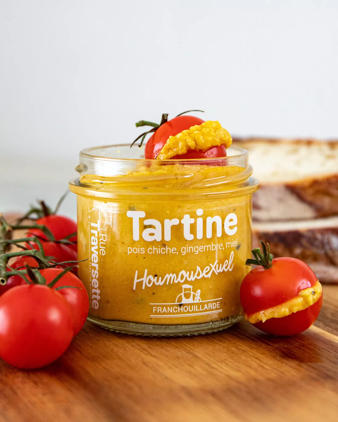 HUMMUS – HOUMOUSEXUEL – INGWER UND HONIG – 105 G – RUE TRAVERSETTE