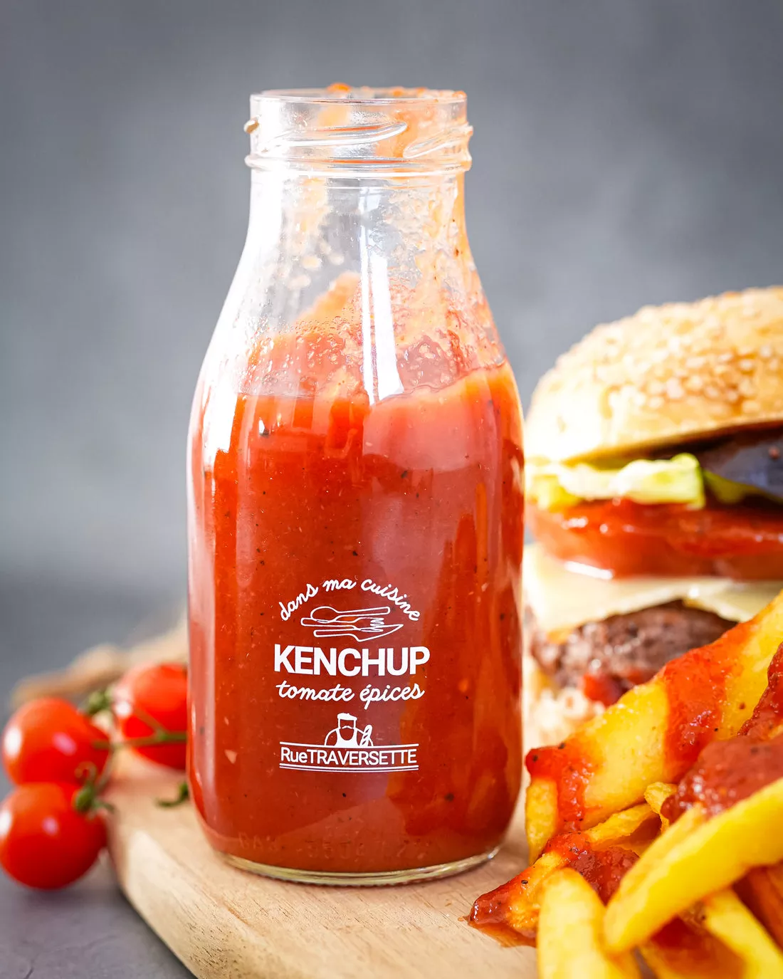 KETCHUP – KENCHUP – TOMATE UND GEWÜRZE – 275 G – RUE TRAVERSETTE