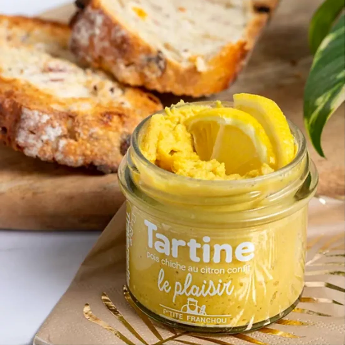 BROTAUFSTRICH – LE PLAISIR – KICHERERBSEN MIT EINGELEGTER ZITRONE – 105 G – RUE TRAVERSETTE