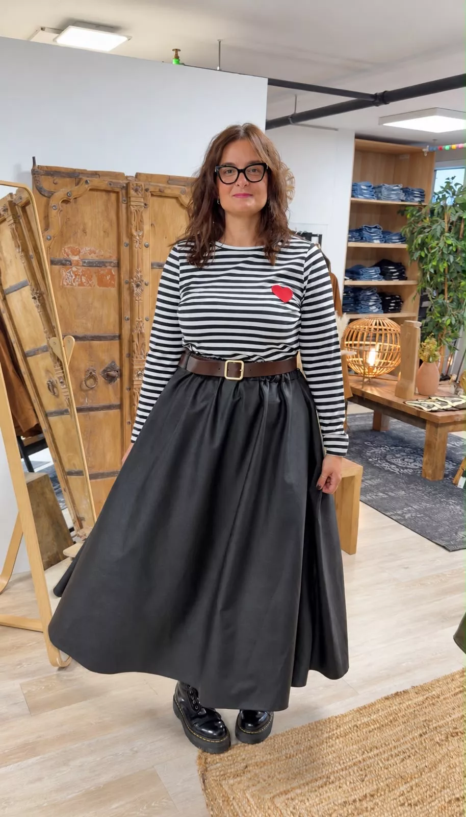 JUPE EN SIMILI SOPHIA - GRANDE TAILLE 50-54
