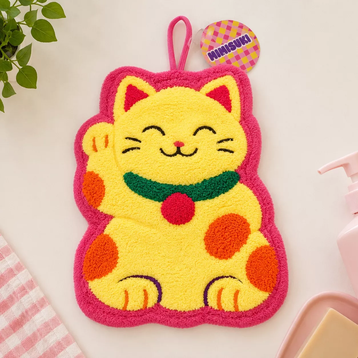 KOREANISCHES HANDTUCH – LUCKY CAT – HAPPY HANDS – MIMISUKI