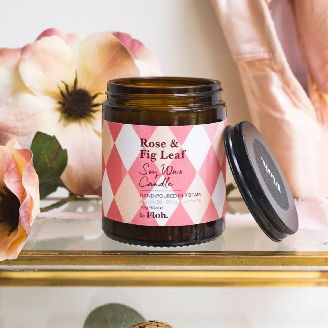 DUFTKERZE – ROSE & FIG LEAF – TOASTED CRUMPET – 150 G