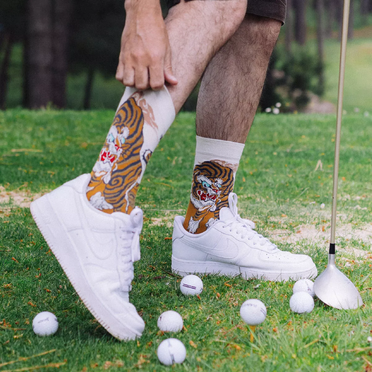 CHAUSSETTES HOMMES – TATOUAGE TIGRE TRADITIONNEL – SOCK AFFAIRS