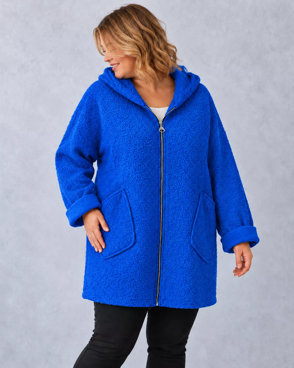 VESTE EN BOUCLETTE - GRANDE TAILLE 48-52