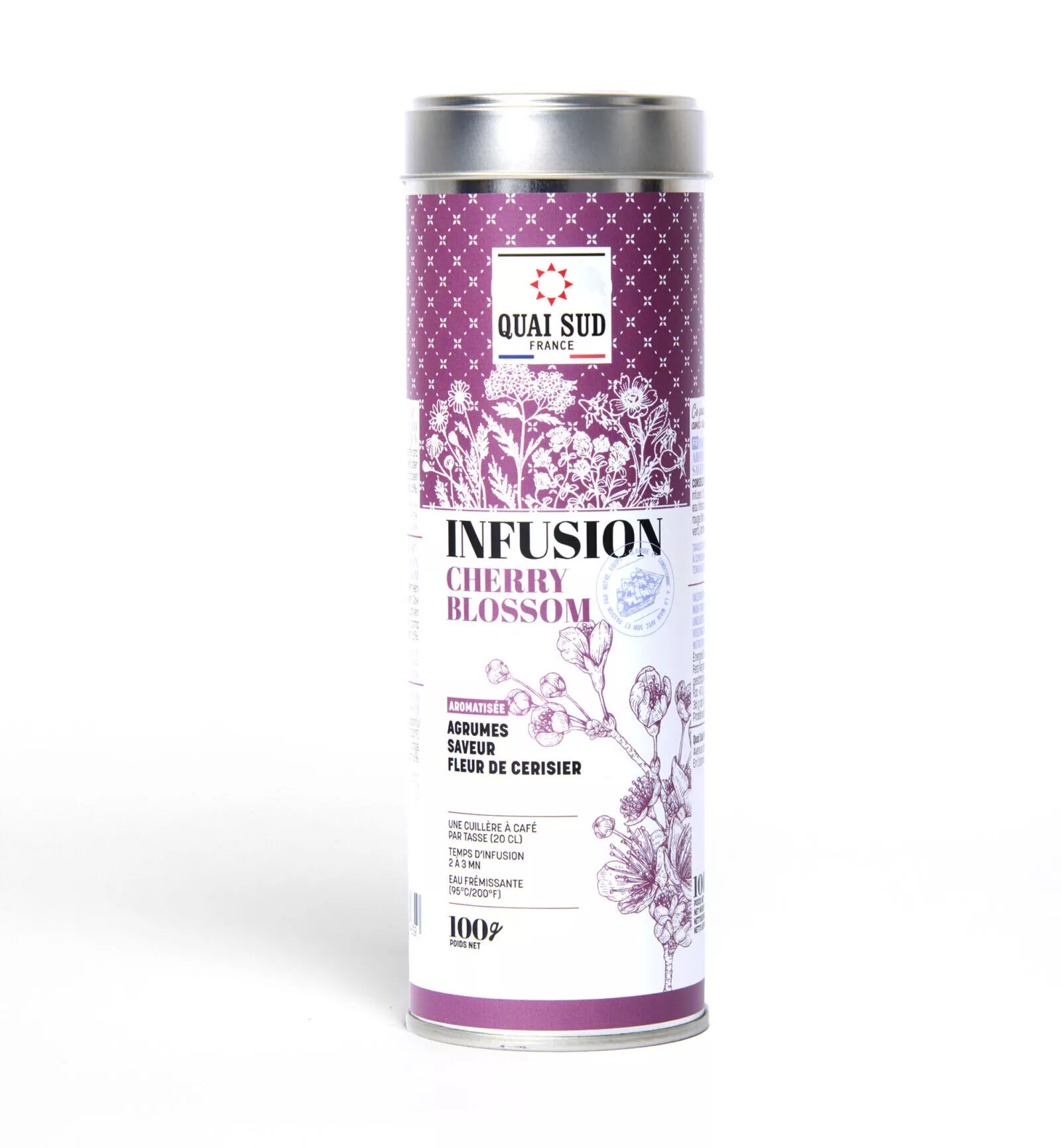 INFUSION – CHERRY BLOSSOM AGRUMES FLEUR DE CERISIER 100 G – QUAI SUD