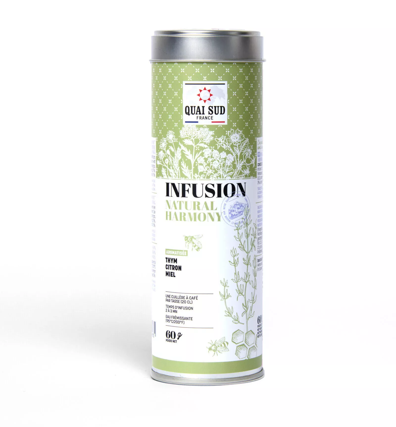 INFUSION – NATURAL HARMONY THYM CITRON MIEL 60 G – QUAI SUD