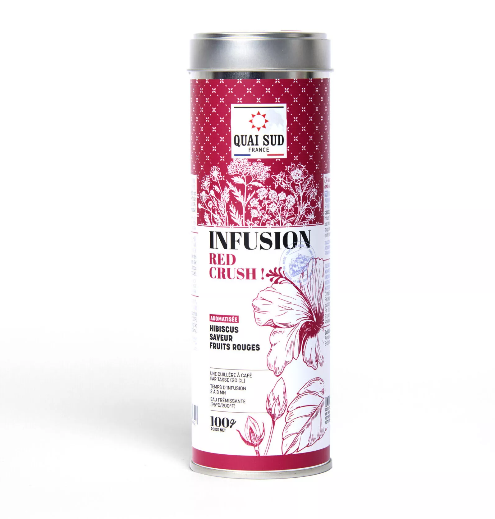 INFUSION – RED CRUSH HIBISCUS FRUITS ROUGES 100 G – QUAI SUD