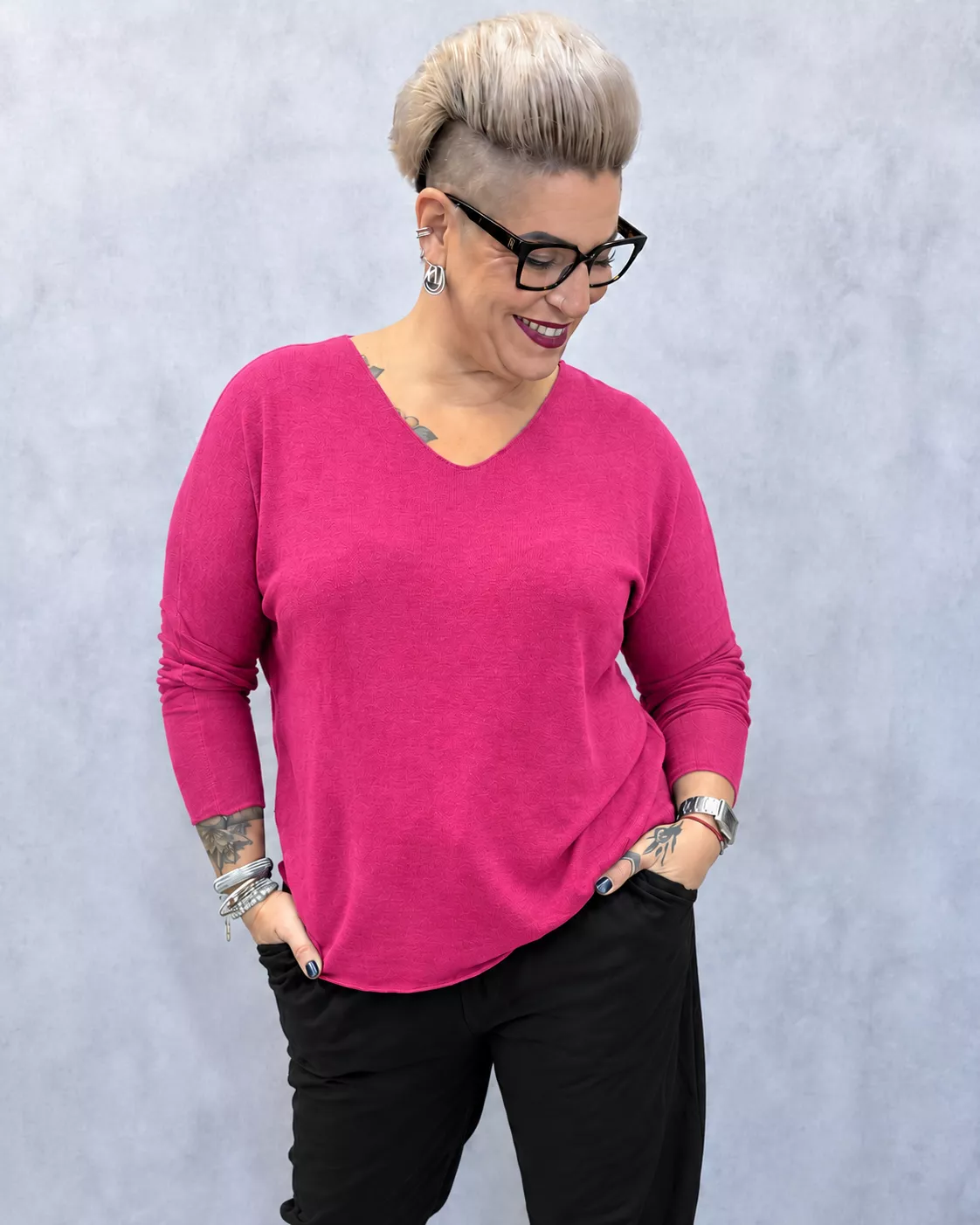 PULL FIN EN VISCOSE – ALEXIA – GRANDE TAILLE 44–46