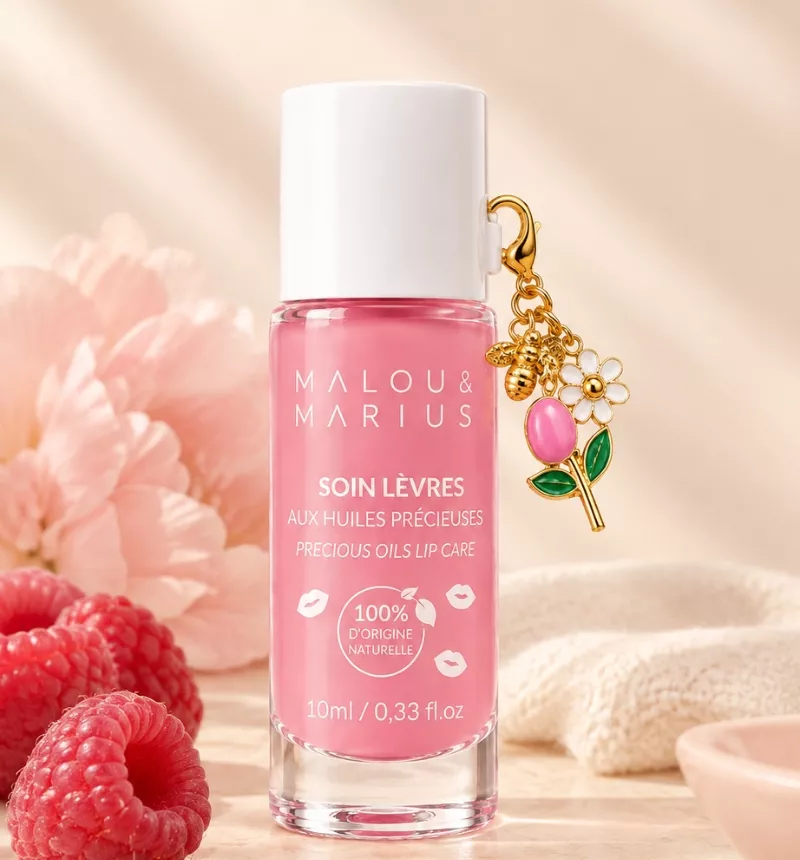 HUILE À LÈVRES BABY ROSE – 10 ML – MALOU & MARIUS