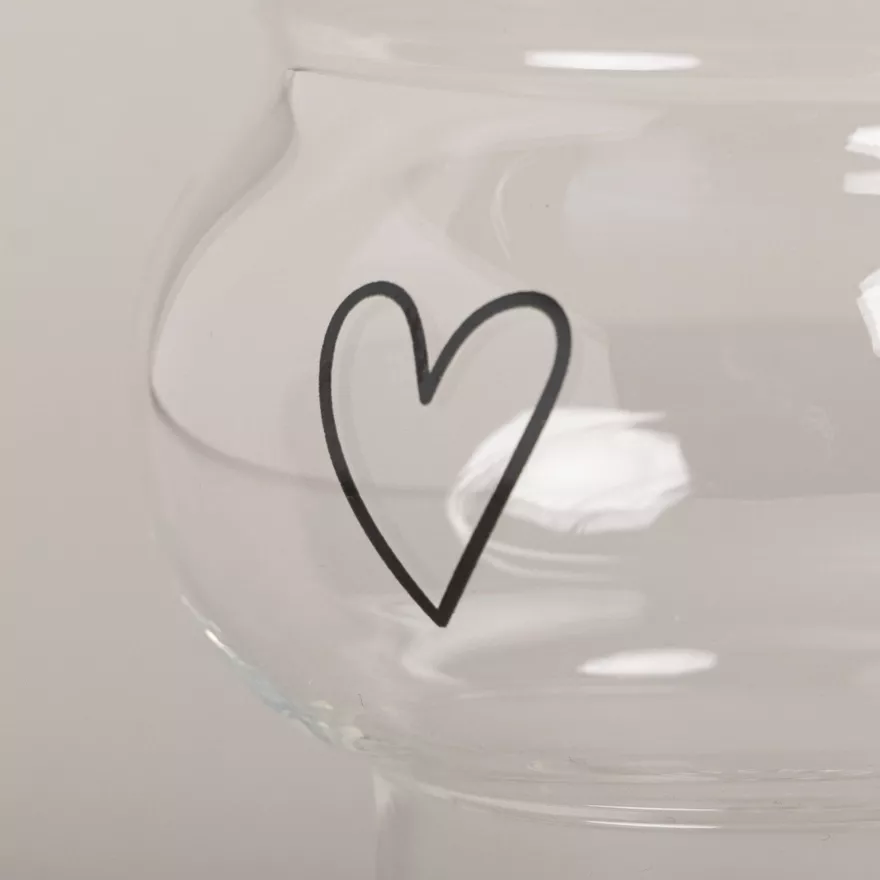 VERRE DOUBLE BUBBLE CŒUR – 450 ML – EULENSCHNITT