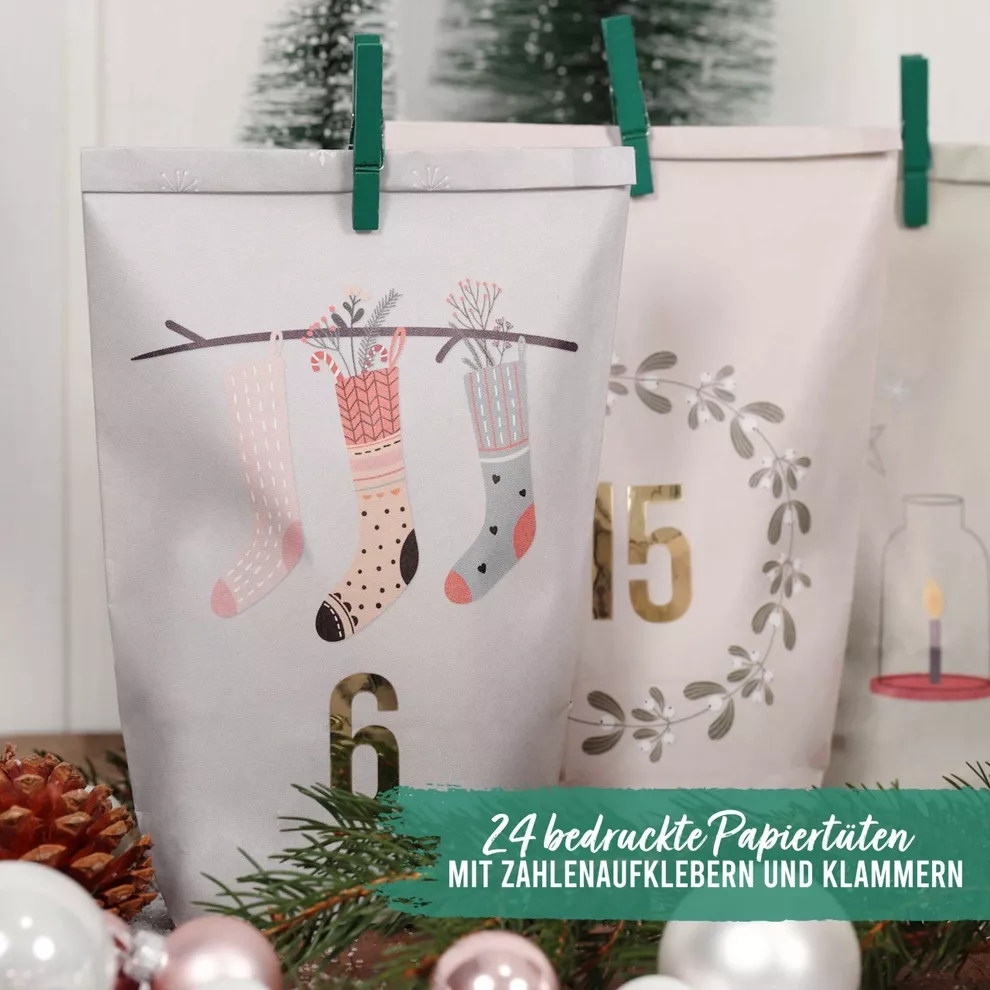 ADVENTSKALENDER ZUM SELBSTBEFÜLLEN – HYGGE – PAPIERDRACHEN