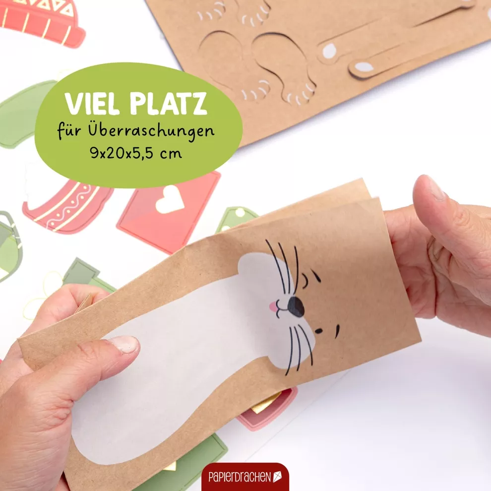 ADVENTSKALENDER ZUM SELBSTBEFÜLLEN – OTTER – PAPIERDRACHEN