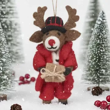 DÉCORATION À SUSPENDRE EN FEUTRE – DASHER LE RENNE – FELT SO GOOD