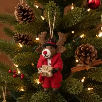 DÉCORATION À SUSPENDRE EN FEUTRE – DASHER LE RENNE – FELT SO GOOD