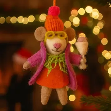DÉCORATION À SUSPENDRE EN FEUTRE – MARGIE LA SOURIS – FELT SO GOOD