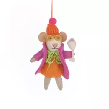 DÉCORATION À SUSPENDRE EN FEUTRE – MARGIE LA SOURIS – FELT SO GOOD