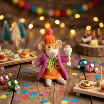 DÉCORATION À SUSPENDRE EN FEUTRE – MARGIE LA SOURIS – FELT SO GOOD