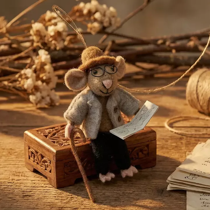 DÉCORATION À SUSPENDRE EN FEUTRE – MILES LA SOURIS GRAND-PÈRE – FELT SO GOOD