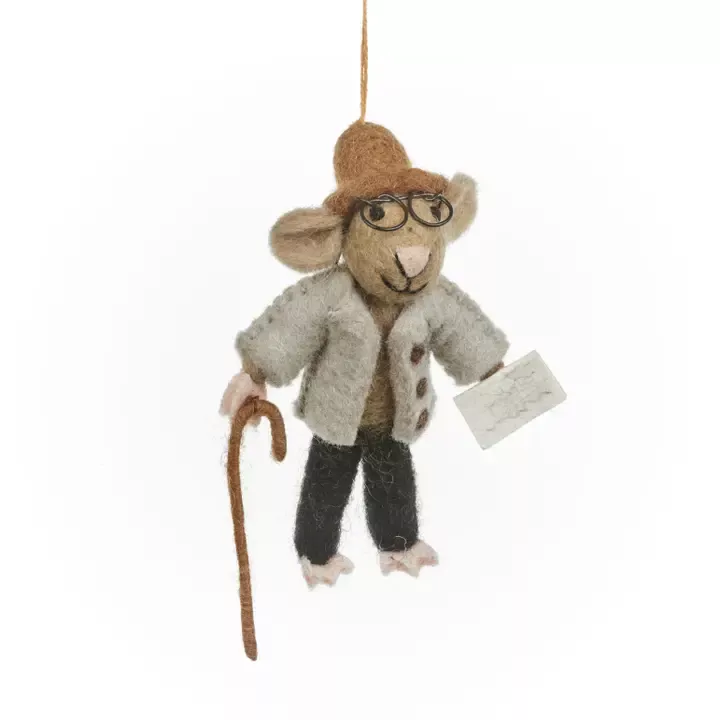 DÉCORATION À SUSPENDRE EN FEUTRE – MILES LA SOURIS GRAND-PÈRE – FELT SO GOOD