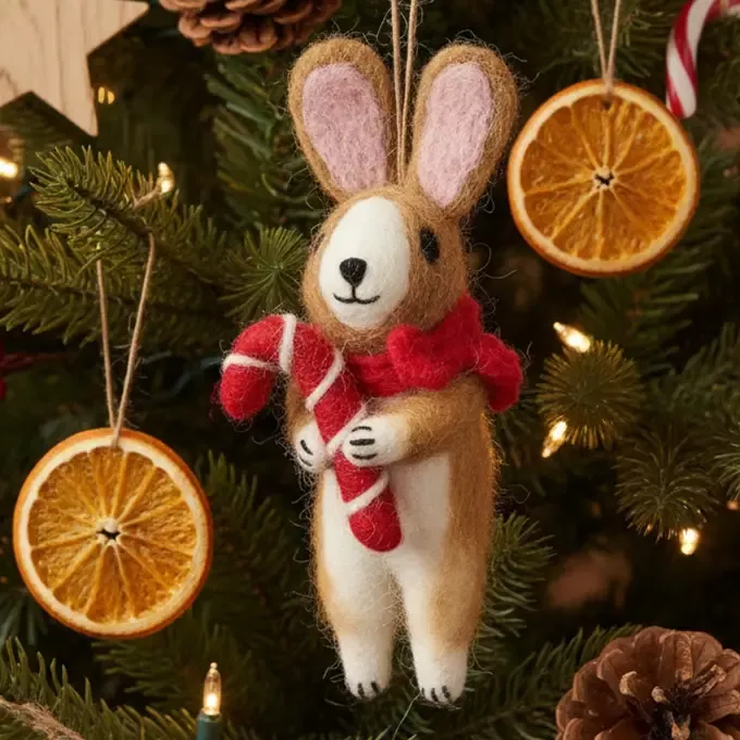 DÉCORATION À SUSPENDRE EN FEUTRE – CANNELLE LE LAPIN – FELT SO GOOD