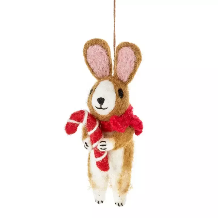 DÉCORATION À SUSPENDRE EN FEUTRE – CANNELLE LE LAPIN – FELT SO GOOD