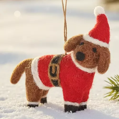 FILZANHÄNGER – WEIHNACHTSHUND BUDDY – FELT SO GOOD